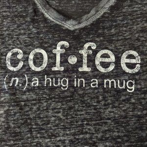 State of Mine Women's Burnout Black "Coffee" Graphic Tee